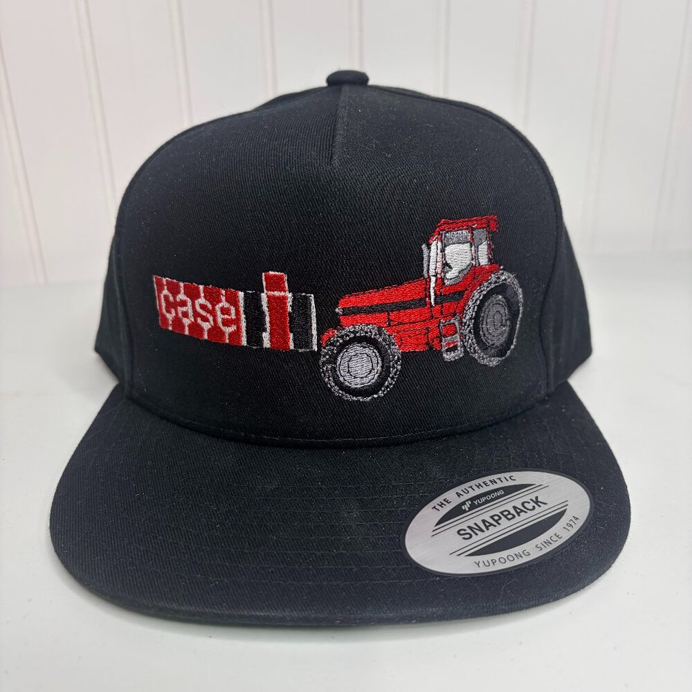 Case IH Hat Embroidered 5 Panel Twill Snapback Boxcar Magnum Tractor Farm